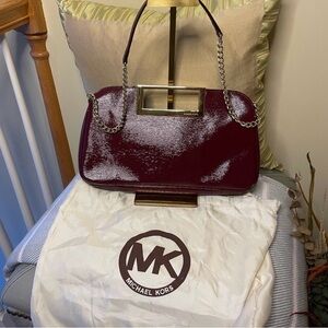 Michael Kors Deep Red Patent Shoulder Bag